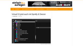 
                            12. Virtual DJ jetzt auch mit Spotify & Deezer - einfach auflegen