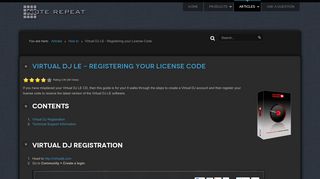 
                            7. Virtual DJ LE - Registering your License Code - noterepeat.com