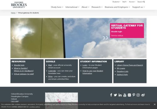 
                            9. Virtual gateway for students - Oxford Brookes University