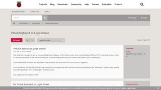 
                            1. Virtual Keyboard on Login Screen - Raspberry Pi Forums