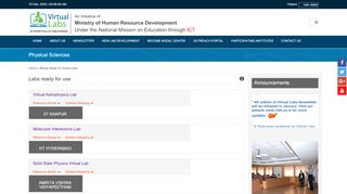 
                            7. Virtual Labs - Physical Sciences