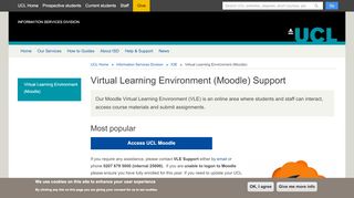 
                            3. Virtual Learning Environment (Moodle) Support | Information ... - UCL