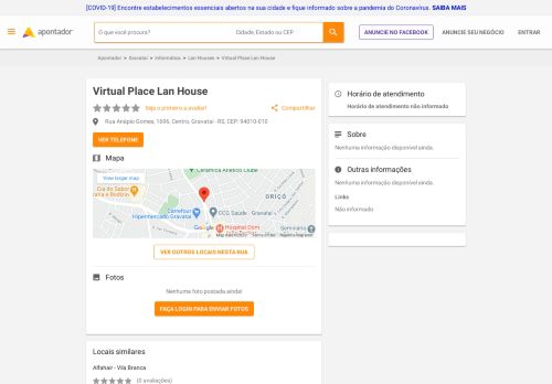 
                            9. Virtual Place Lan House - Centro, Gravataí, RS - Apontador