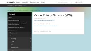 
                            10. Virtual Private Network (VPN) | Chalmers studentportal