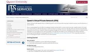 
                            4. Virtual Private Network (VPN) | ITS - Queen's University