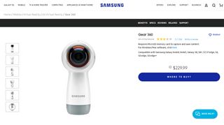 
                            11. Virtual Reality Camera Gear 360 - SM-R210NZWAXAR | Samsung US