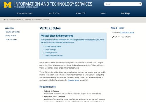 
                            5. Virtual Sites / U-M Information and Technology Services