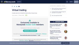 
                            13. Virtual trading - Moneyweb