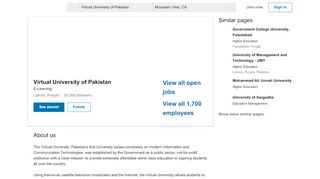 
                            5. Virtual University of Pakistan | LinkedIn