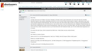 
                            2. Virtualbox - System friert bei Start der VM vollständig ein ...