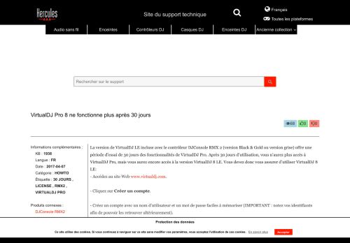 
                            8. VirtualDJ Pro 8 ne fonctionne plus après 30 jours - Hercules - Site ...