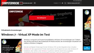 
                            7. Virtualisierte Anwendungen: Windows 7 - Virtual XP Mode im Test ...