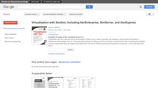 
                            12. Virtualization with Xen(tm): Including XenEnterprise, XenServer, and ...