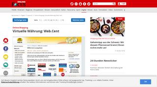 
                            3. Virtuelle Währung: Web.Cent - FOCUS Online