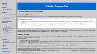 
                            8. Virtueller Campus Graz: Zugangssperre