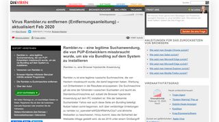 
                            6. Virus Rambler.ru entfernen (Entfernungsanleitung) - aktualisiert Nov ...