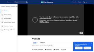 
                            12. Viruses (video) | Khan Academy