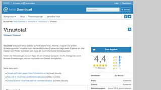 
                            7. Virustotal | heise Download