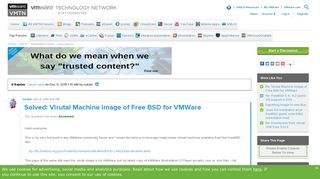 
                            8. Virutal Machine Image of Free BSD for VMWare |VMware Communities