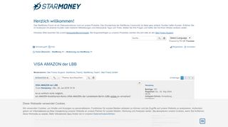 
                            12. VISA AMAZON der LBB - Die StarMoney Community