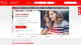 
                            5. Visa Card Basis (Debitkarte) | Berliner Sparkasse