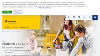 
                            11. Visa Card: Günstige Kreditkarte für weltweites Bezahlen | Postbank