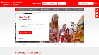 
                            2. Visa Card (Kreditkarte) | Berliner Sparkasse