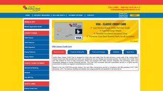 
                            6. VISA Classic - Andhra Bank Credit Card Portal