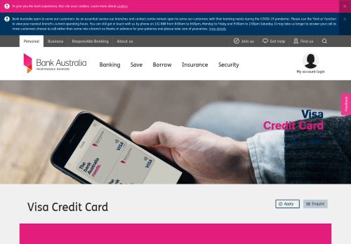
                            9. Visa Credit Card | Bank Australia