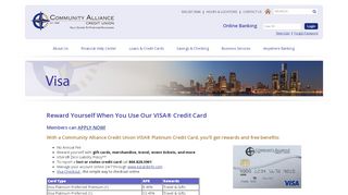 
                            11. Visa Credit Card - Community Alliance