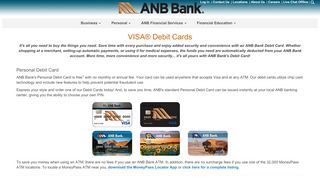 
                            6. VISA Debit Cards - ANB Bank