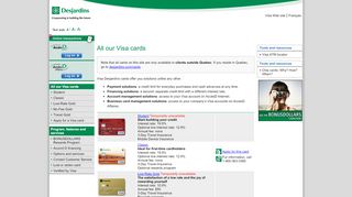 
                            6. Visa Desjardins credit cards