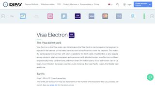 
                            2. Visa Electron | ICEPAY