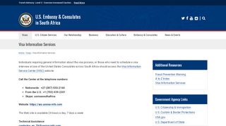 
                            3. Visa Information Services | U.S. Embassy & Consulates in South Africa