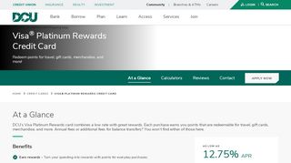 
                            13. Visa Platinum Rewards Credit Card | DCU | MA | NH