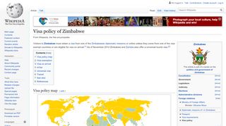 
                            7. Visa policy of Zimbabwe - Wikipedia