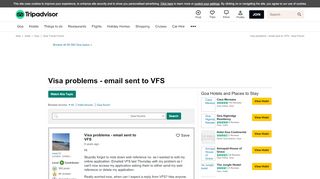 
                            5. Visa problems - email sent to VFS - Goa Message Board - TripAdvisor