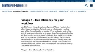 
                            11. Visage 7 – true efficiency for your workflow on healthcare-in-europe.com