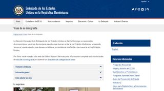 
                            3. Visas de no inmigrante | Embajada de los Estados Unidos en la ...