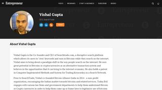 
                            7. Vishal Gupta - Author Biography - Entrepreneur