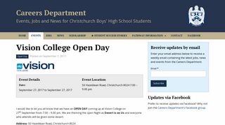 
                            11. Vision College Open Day – Careers Department