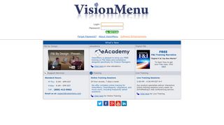 
                            8. Vision Menu - Login