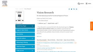 
                            6. Vision Research - Journal - Elsevier