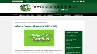 
                            9. VISION SIS (formerly MMS) – Students and Families – Dover School ...