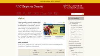 
                            13. Vision | USC Employee Gateway | USC
