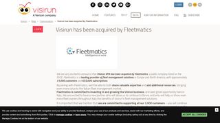 
                            7. Visirun has been acquired by Fleetmatics | Visirun