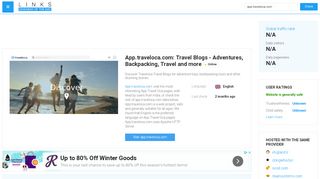 
                            8. Visit App.traveloca.com - Travel Blogs - Adventures, Backpacking ...