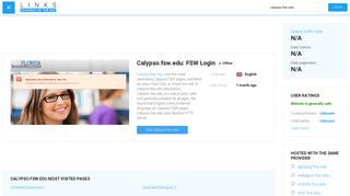 
                            12. Visit Calypso.fsw.edu - FSW Login.