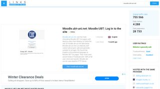 
                            13. Visit Moodle.ubt-uni.net - Moodle UBT: Log in to the site.