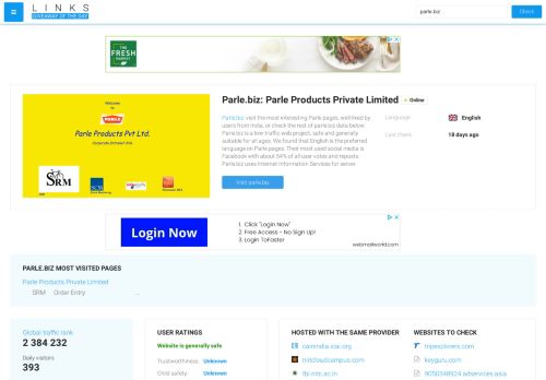 
                            5. Visit Parle.biz - Parle Products Private Limited.